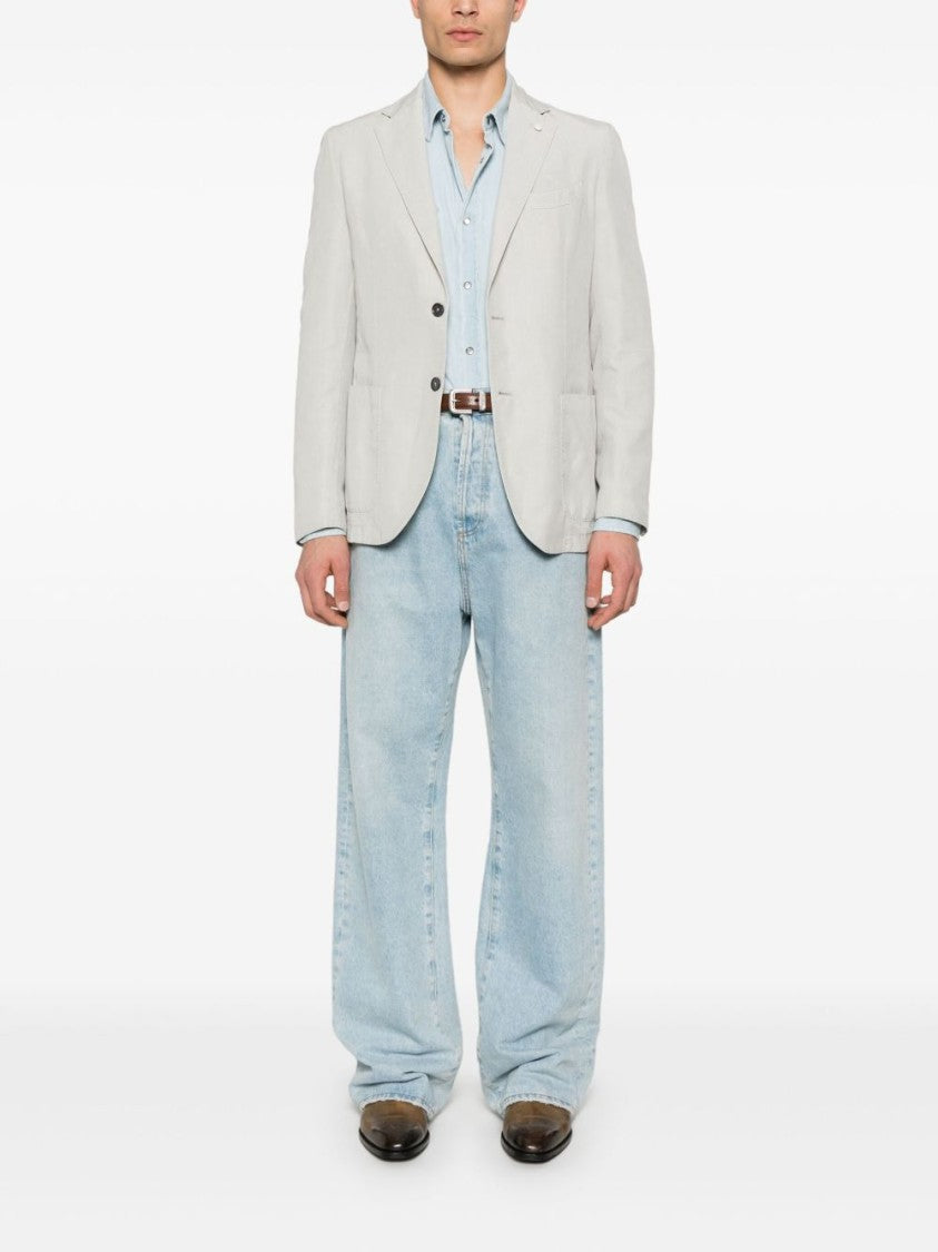 Luigi Bianchi Light Grey Cotton Jacket