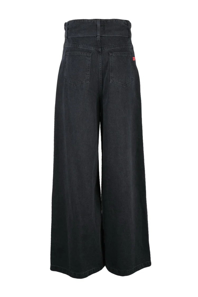 Aniye By High-Waisted Wide-Leg Black Jeans