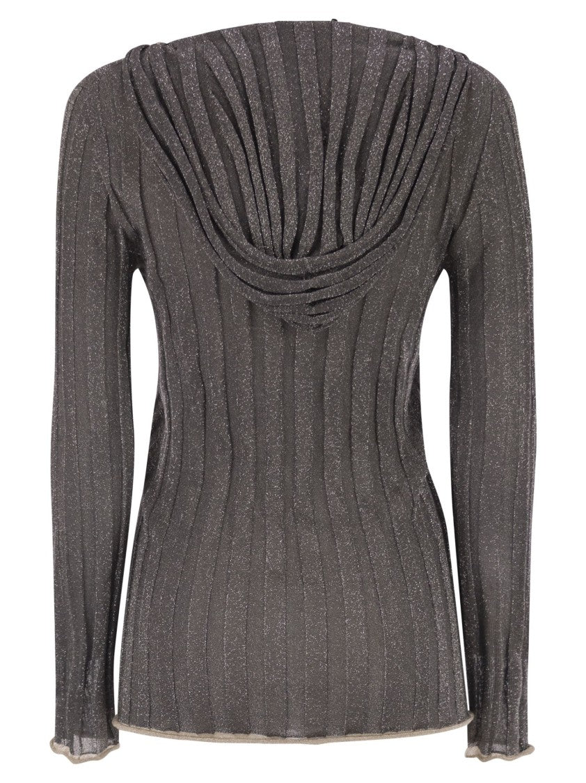 Fabiana Filippi Lurex Hooded Jumper