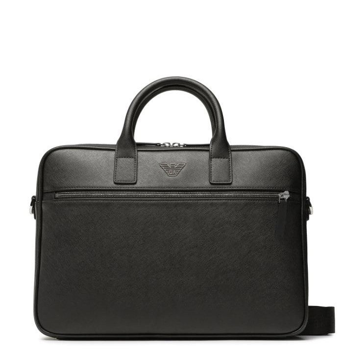 Emporio Armani Rectangular Black Bag With Sturdy Handles