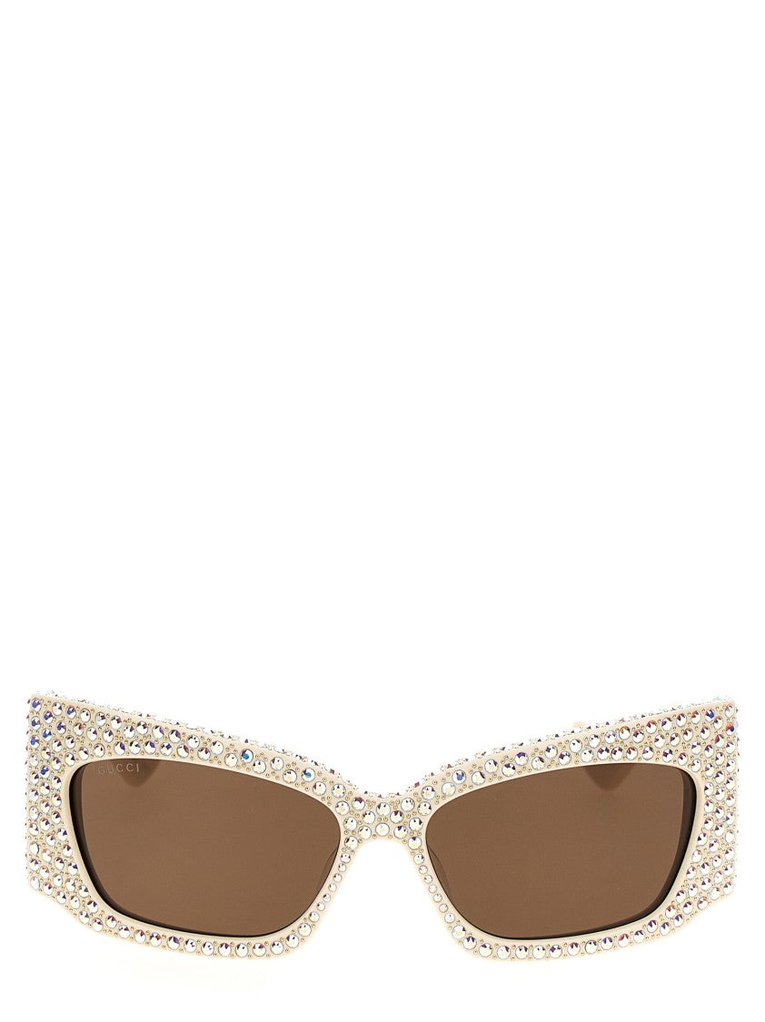 Gucci Geometric Crystal Sunglasses