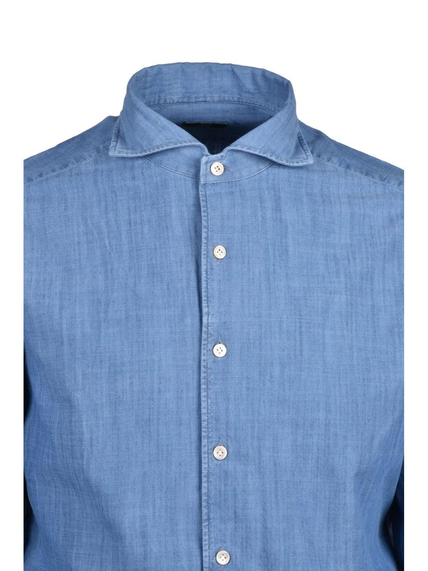 Luigi Borrelli Napoli Structured Cotton Shirt With Tailored Fit