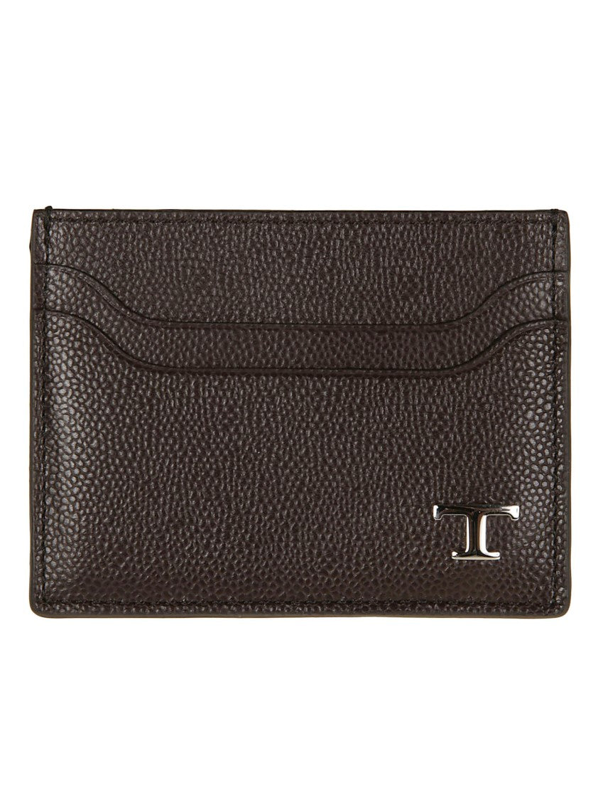 Tod's Tsy Textured Calf Leather Card Case