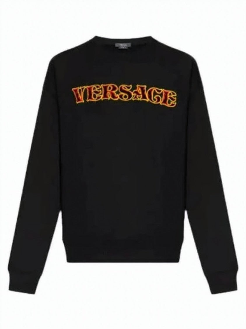 Versace Long-Sleeve T-Shirt With Bold Logo