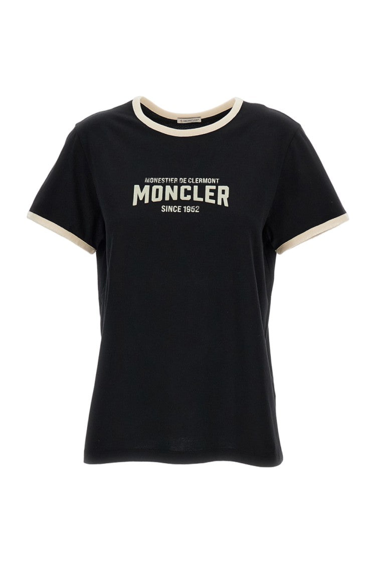 Moncler Black Cotton Short-Sleeve T-Shirt