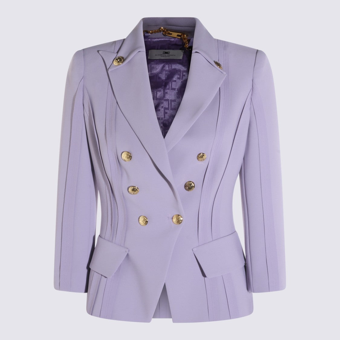 Elisabetta Franchi Tailored Lilac Jacket
