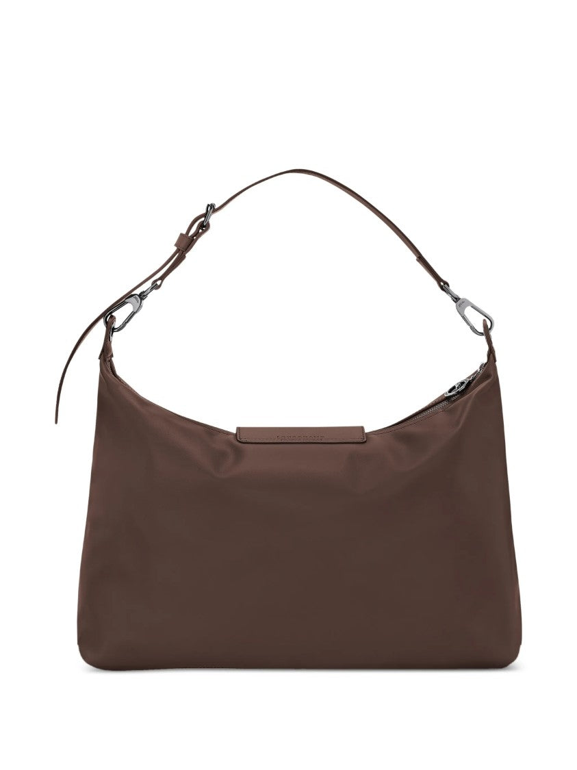 Longchamp Rectangular Brown Shoulder Bag With Adjustable Strap