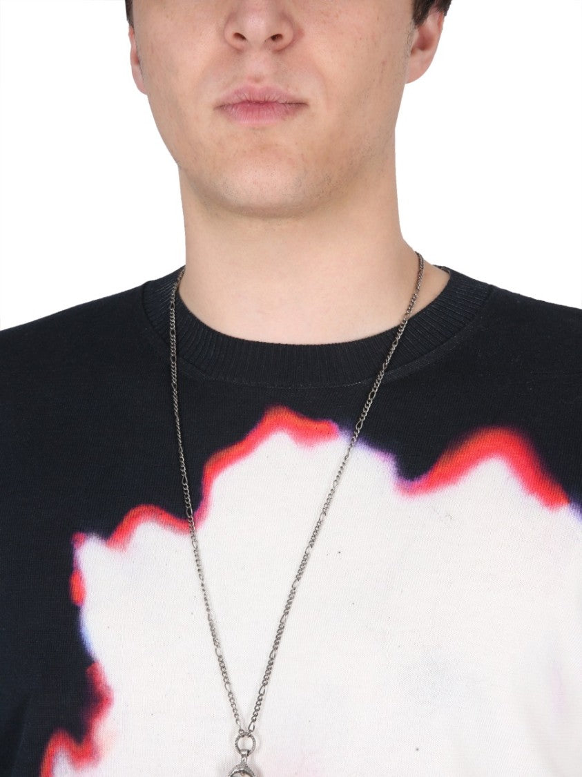 Alexander Mcqueen Jersey With Solarised Flower Print