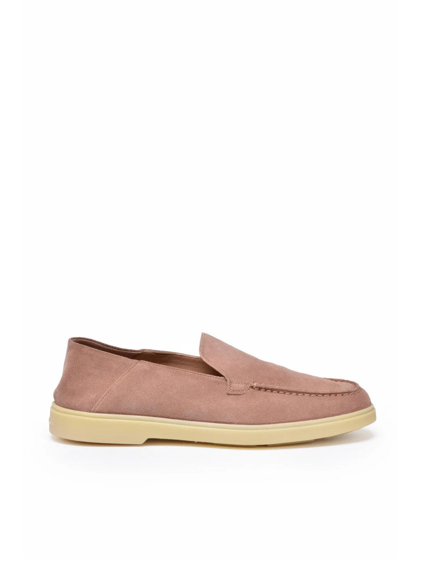 Santoni Antique Rose Suede Slip-On Loafers