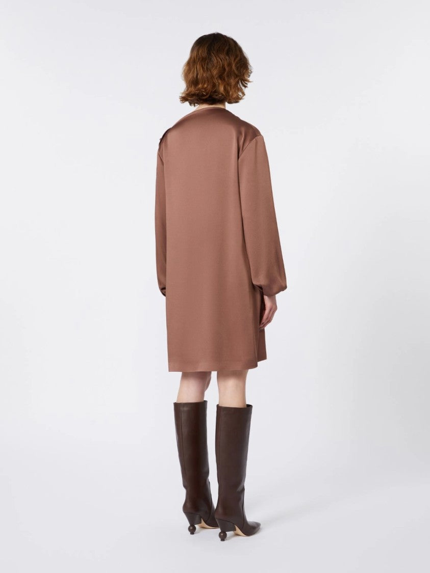Max Mara Fluid Bronze Dress With Subtle Sophistication