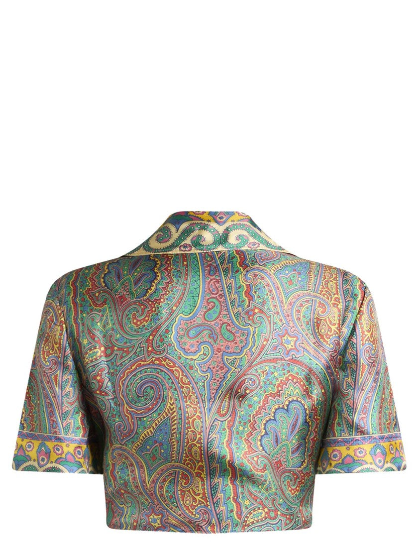 Etro Paisley Print Silk Top