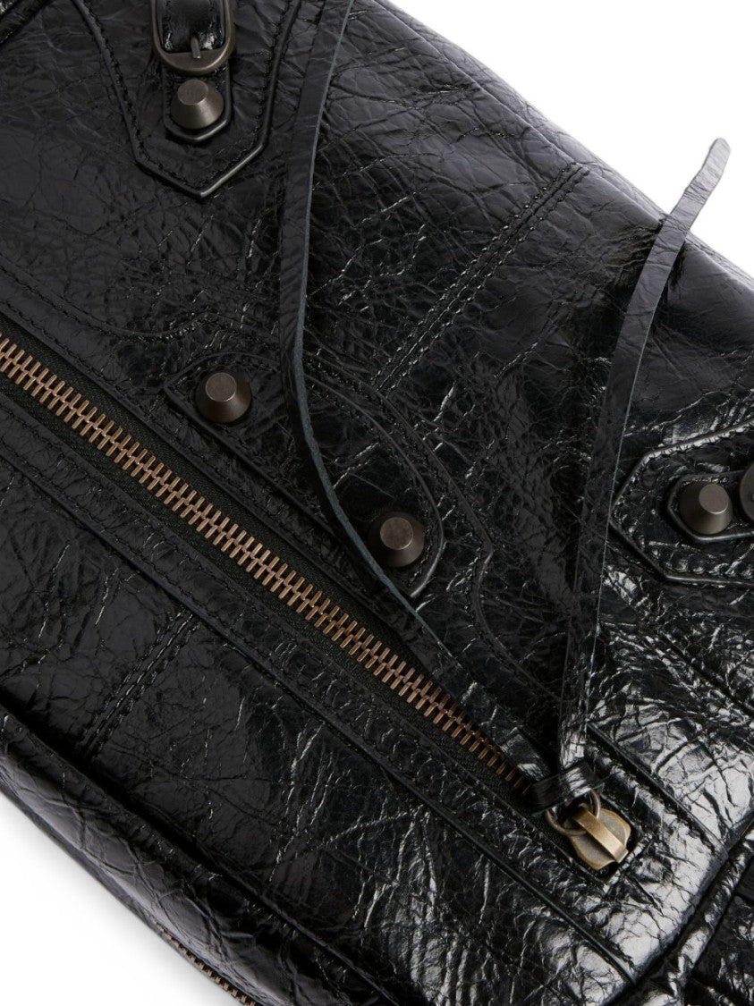 Balenciaga Multipocket Arena Lambskin Camera Bag With Brass Hardware