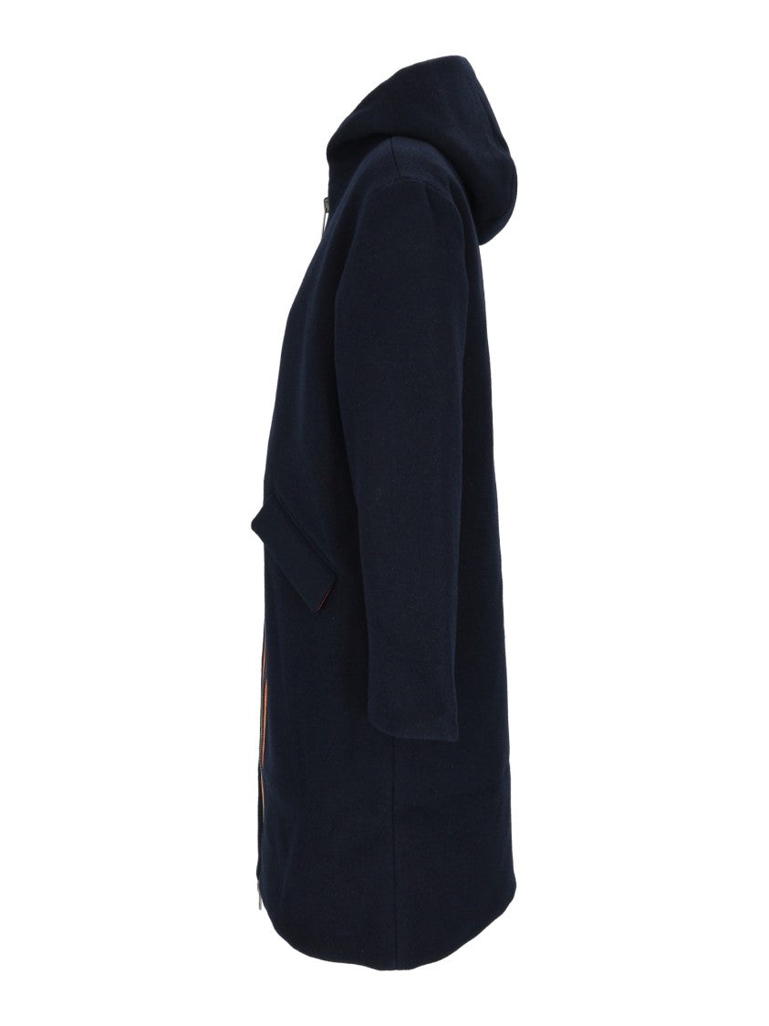 K-Way Reversible Wool-Bonded 3/4 Length K-Way Coat