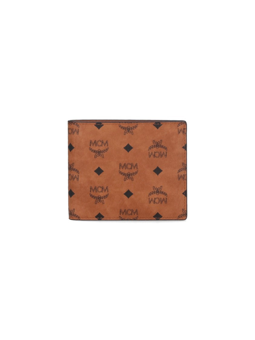Mcm Logo Bi-Fold Wallet – Brown