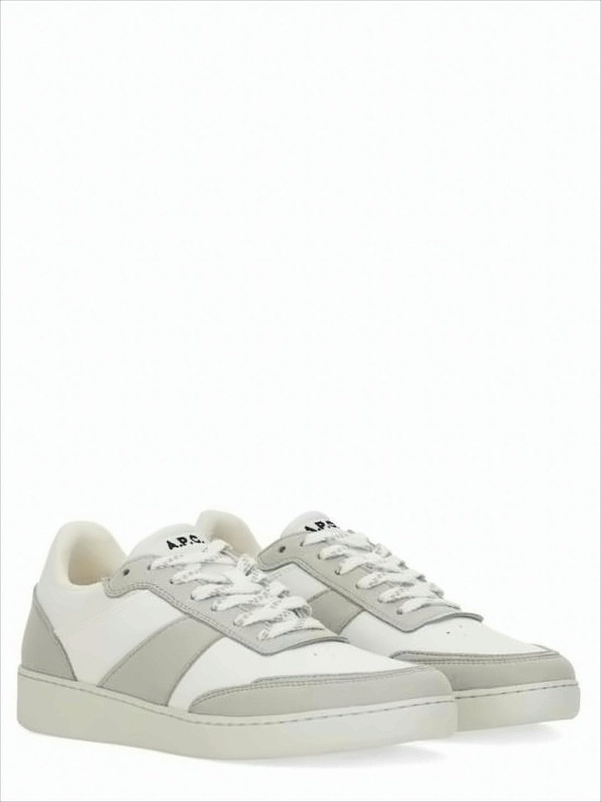 A.P.C. Low-Top Sneakers With Light Grey Suede Overlays