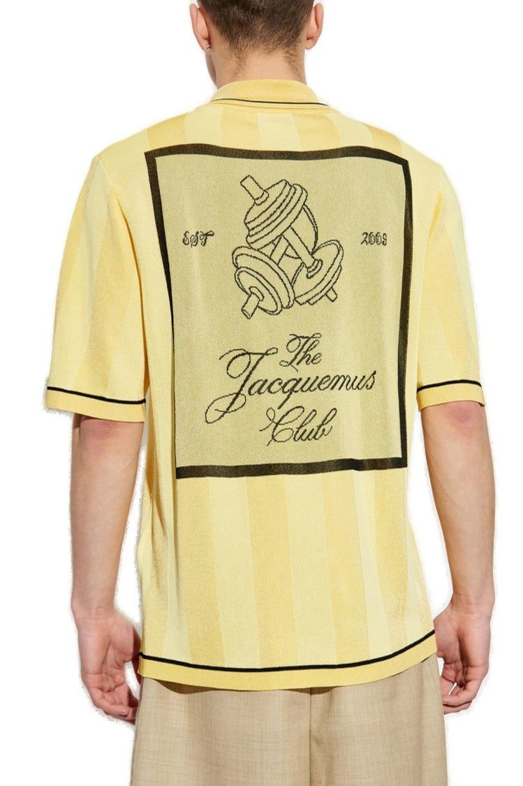 Jacquemus Short-Sleeved Polo Shirt In Soft Yellow