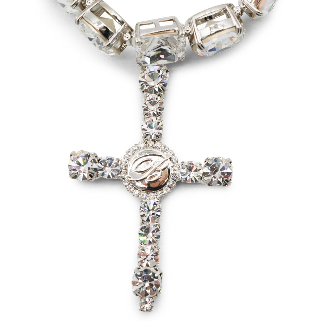 Blumarine Silver-Tone Bracelet With Cross Pendant
