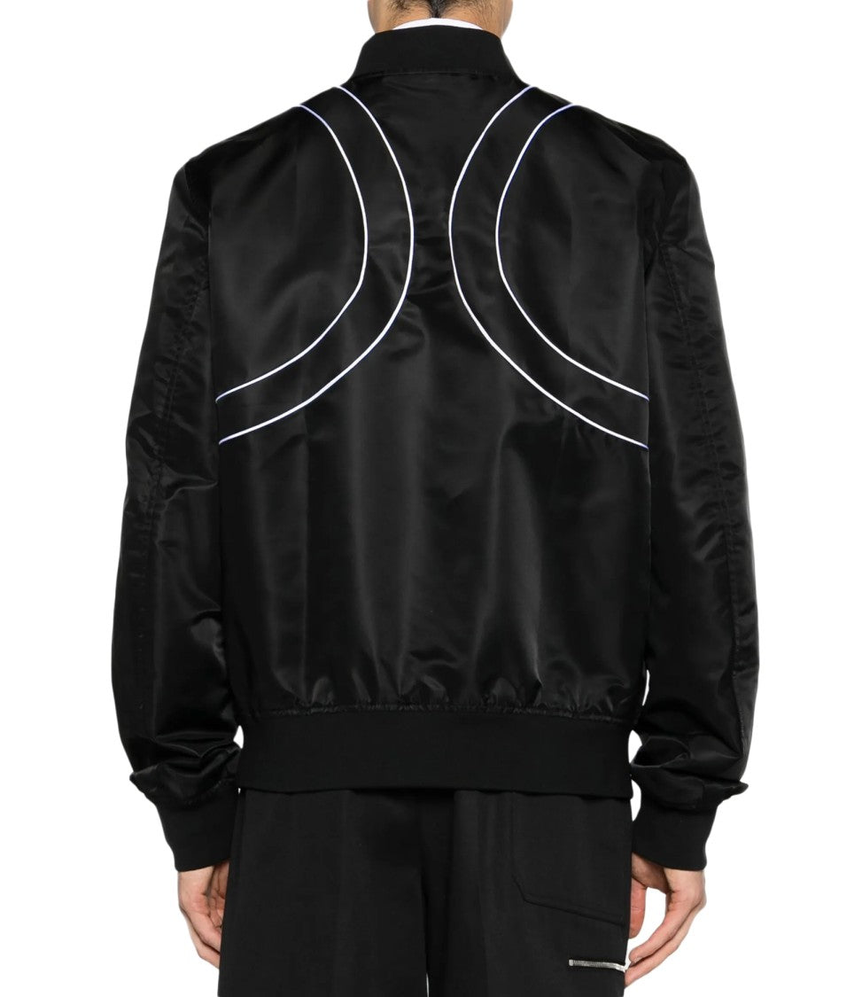 Alexander Mcqueen Bomber-Style Jacket With Contrasting Piping Details