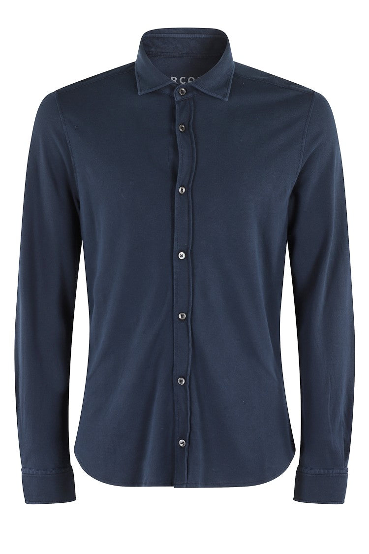 Circolo 1901 Classic Piquet Jersey Shirt With Pointed Collar