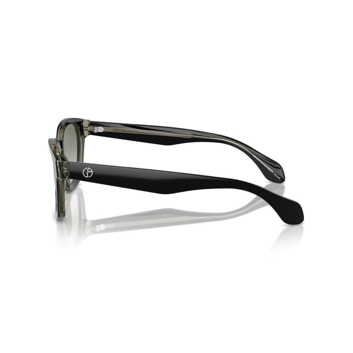 Giorgio Armani 0Ar8207 Square-Frame Black Acetate Sunglasses With Gradient Lenses