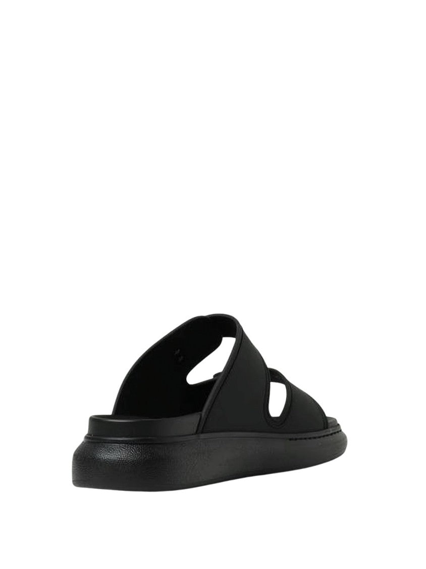 Alexander Mcqueen Sleek Black Rubber Mules
