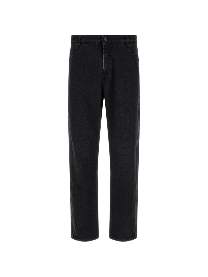 Balmain Straight-Leg Black Denim Jeans