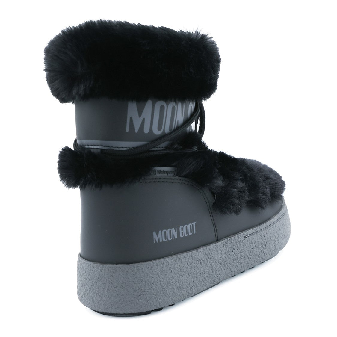 Moon Boot Black Ltrack Faux-Fur Boots