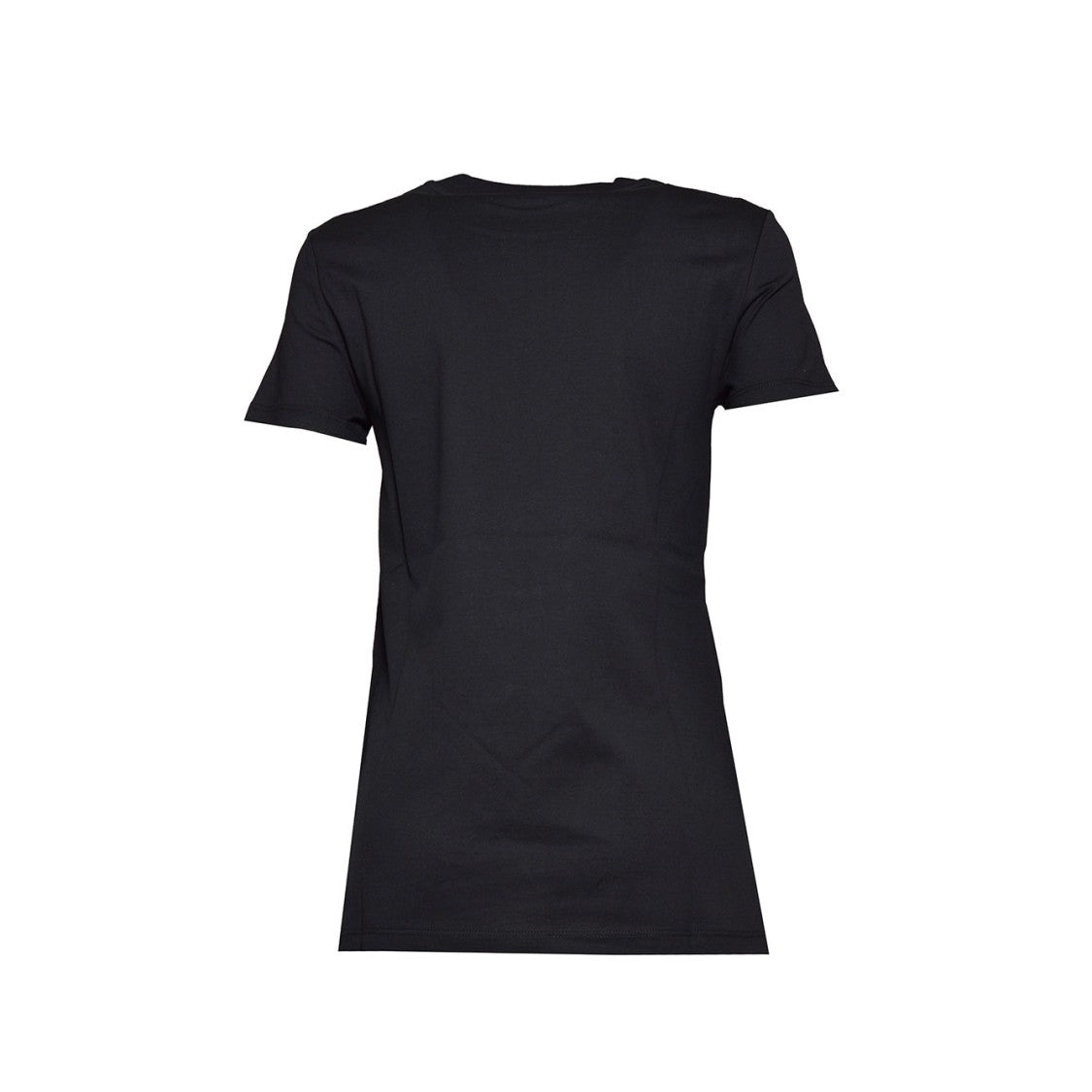Max Mara Taverna Black Cotton T-Shirt With Logo Embroidery