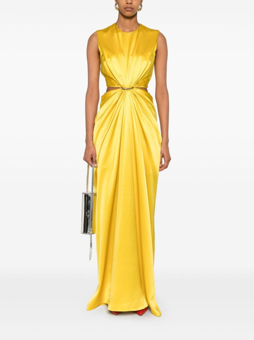 Max Mara Sleeveless Yellow Silk Panaro Dress
