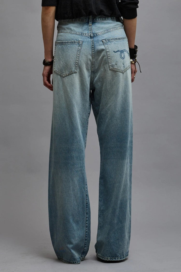R13 Crossover Wide-Leg Jeans