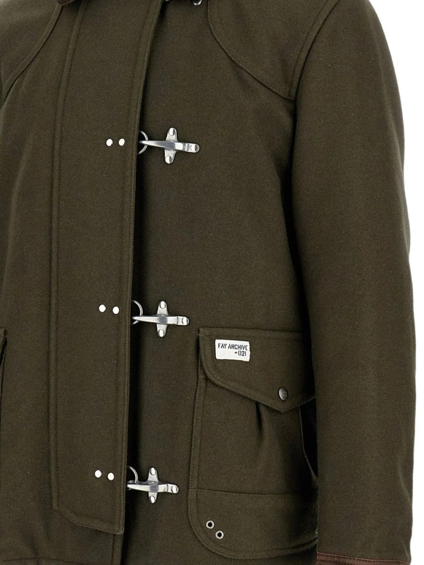 Fay 4-Ganci Archive Jacket With Hook Closures