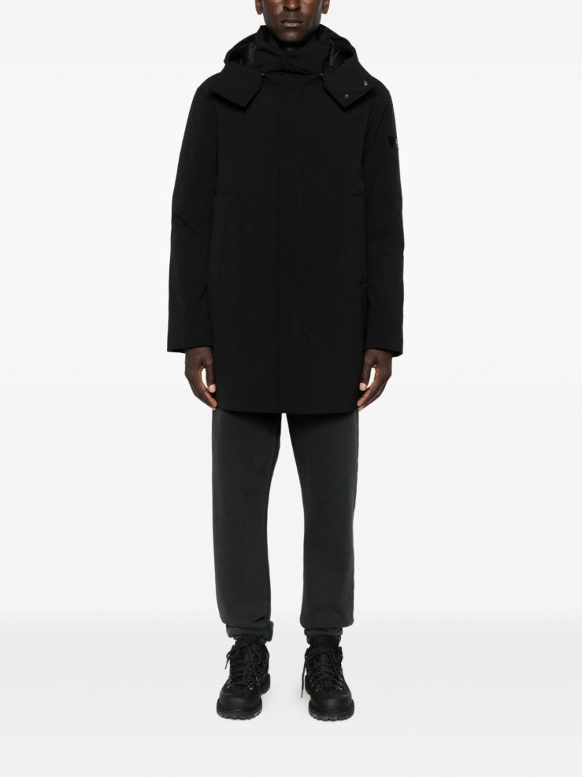 Peuterey Sophisticated Black Parka With High Collar