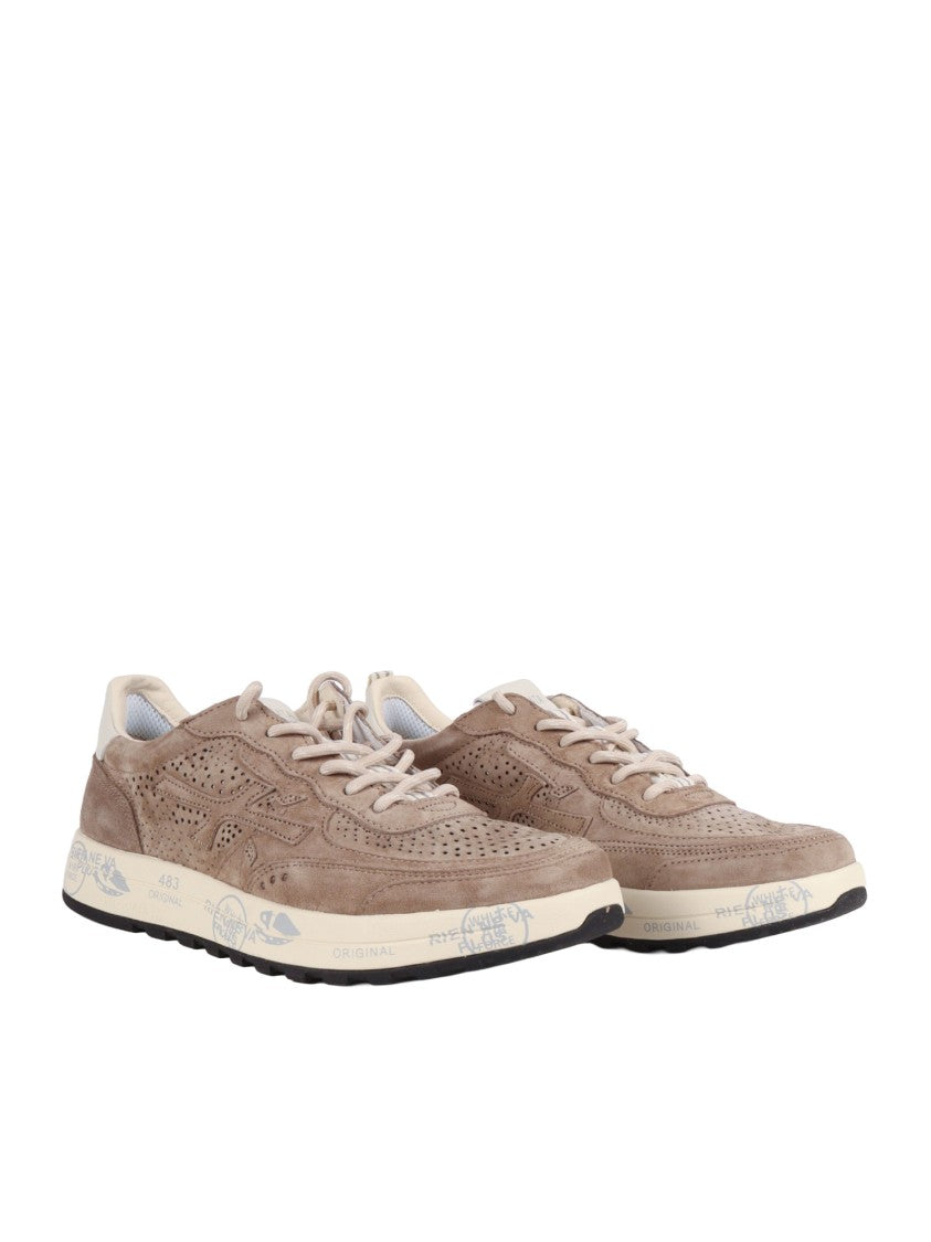 Premiata White Layered Sleek Low-Top Sneakers