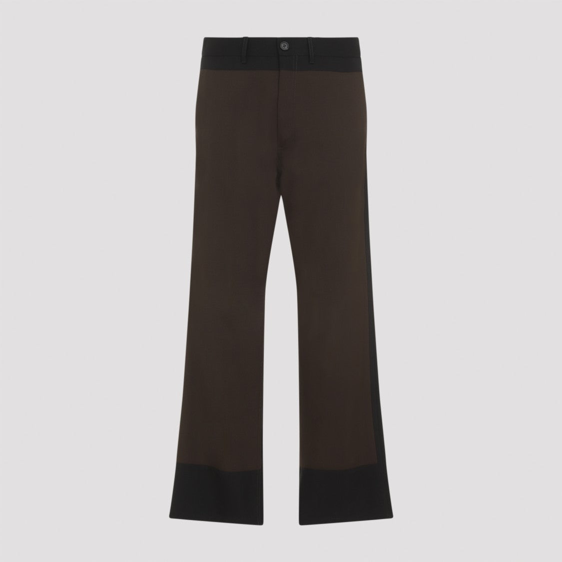 Marni Tailored Virgin Wool Trousers With Contrast Detailing
