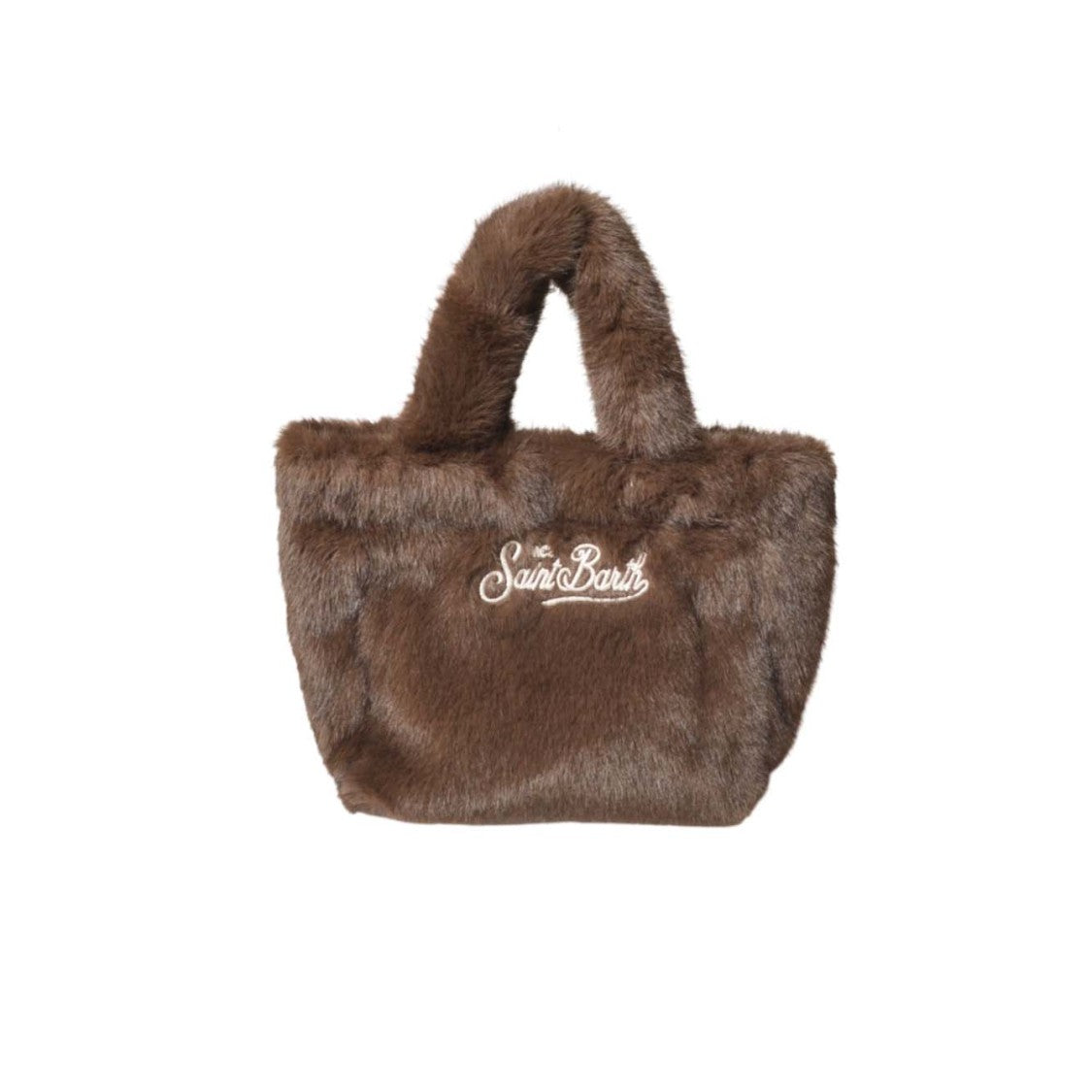 Mc2 Saint Barth Structured Brown Handbag With Classic Design