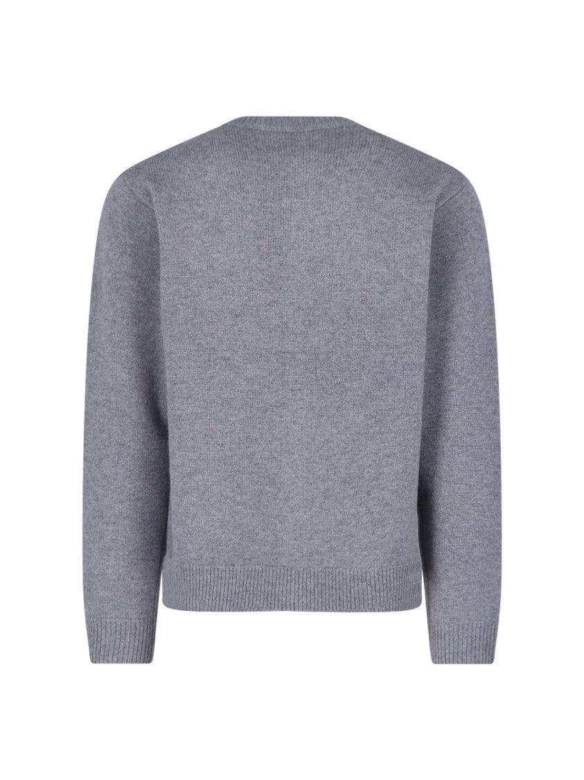 Berner Kuhl Grey Boiled Wool Ribbed Knit Cardigan