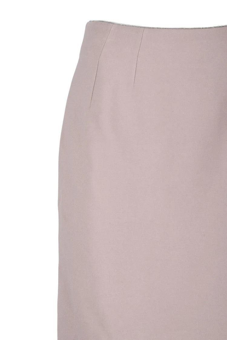 Elisabetta Franchi Midi Skirt Grey Viscose Elastane