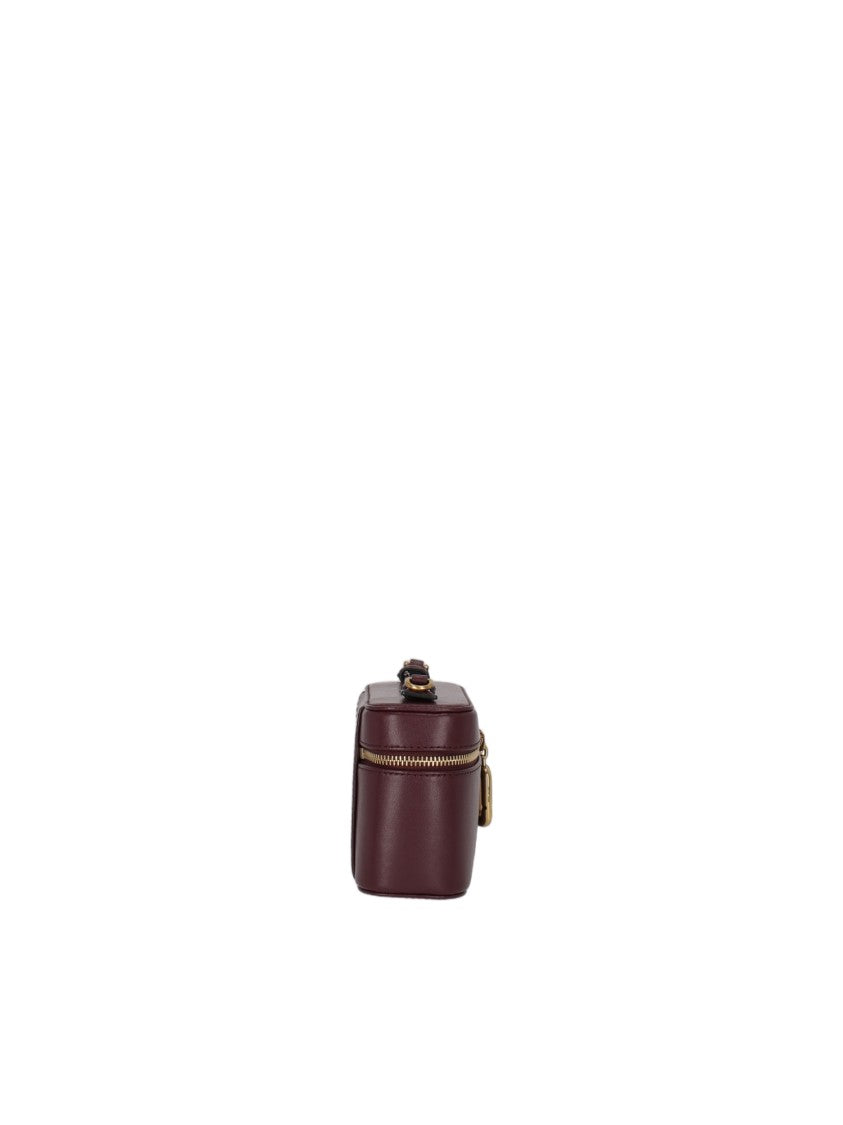 Marc Jacobs Burgundy Cow Leather East-West Vanity Bag