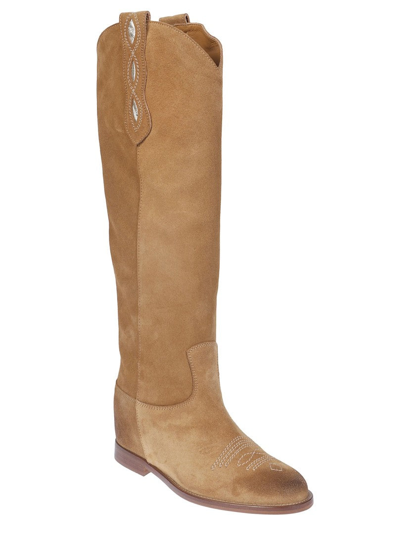 Via Roma 15 Tall Suede Cut-Out Boots