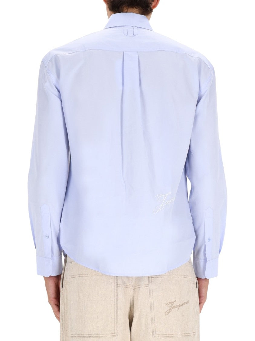 Jacquemus Light Blue Shirt With Classic Collar