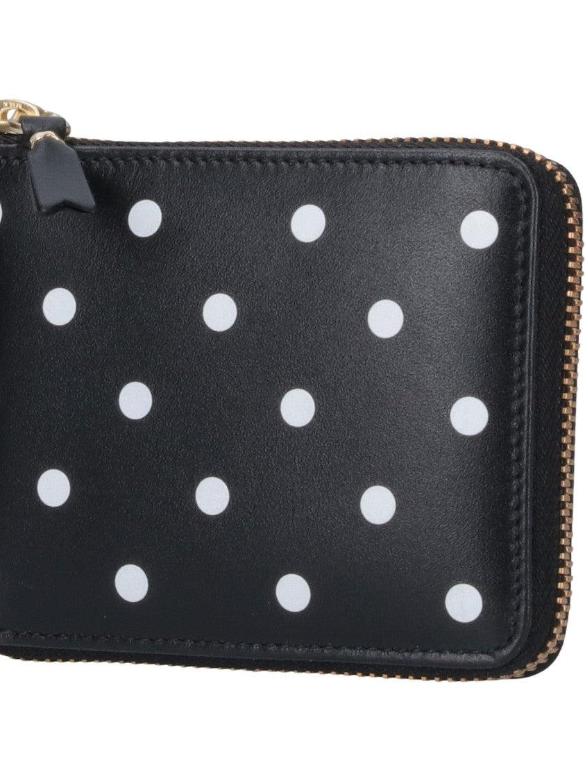 Comme Des Garçons Polka Dot Printed Leather Wallet