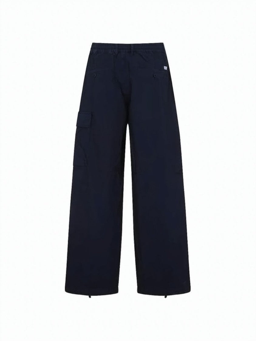 C.P. Company Wide-Leg Cropped Cargo Pants With Functional Pocket