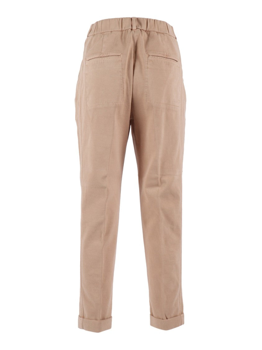 Peserico Cuffed Trousers With Front Pleats