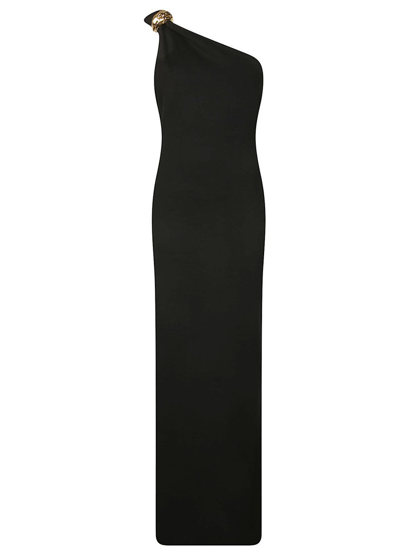 Elisabetta Franchi Red Carpet One Shoulder Viscose Dress