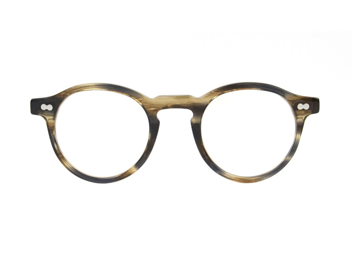 Moscot Tortoiseshell Or-Mil-O Round Acetate Eyeglasses