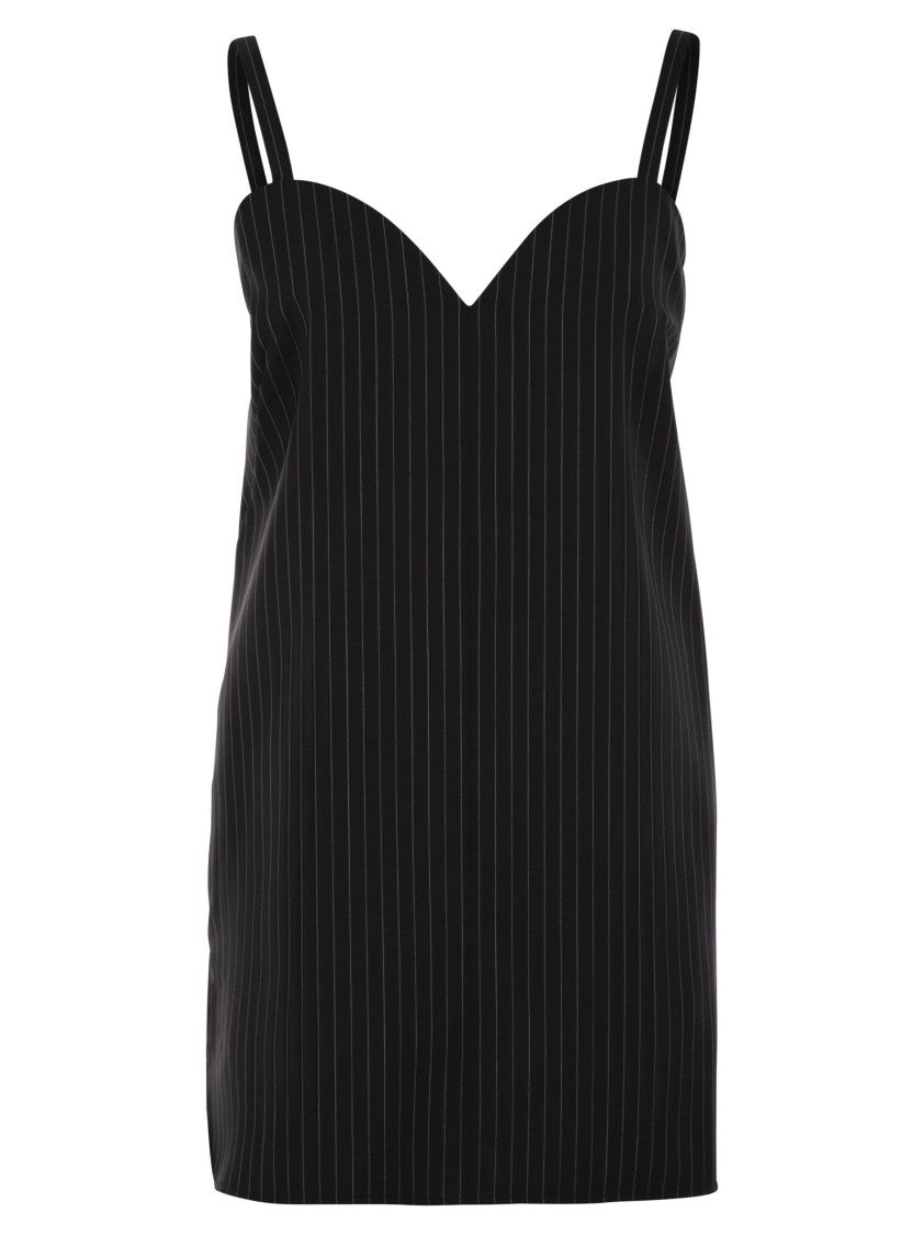 Max Mara Elam - Pinstripe Wool Cloth Dress