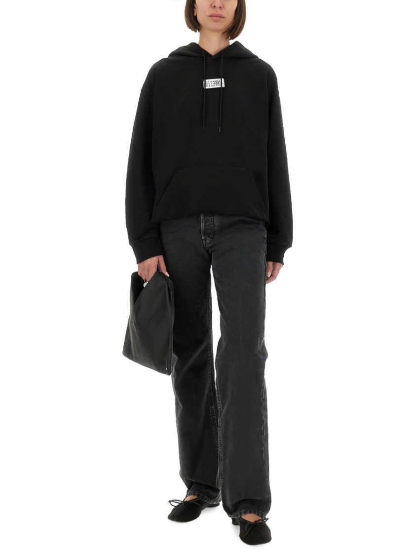 Mm6 By Maison Margiela Relaxed-Fit Cotton Hoodie With Adjustable Drawstring