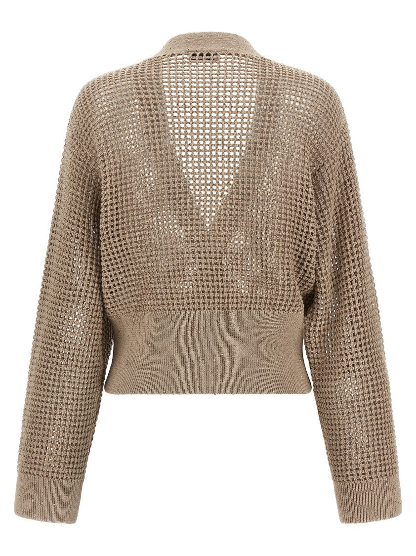 Brunello Cucinelli Cardrigan Sequin Mesh