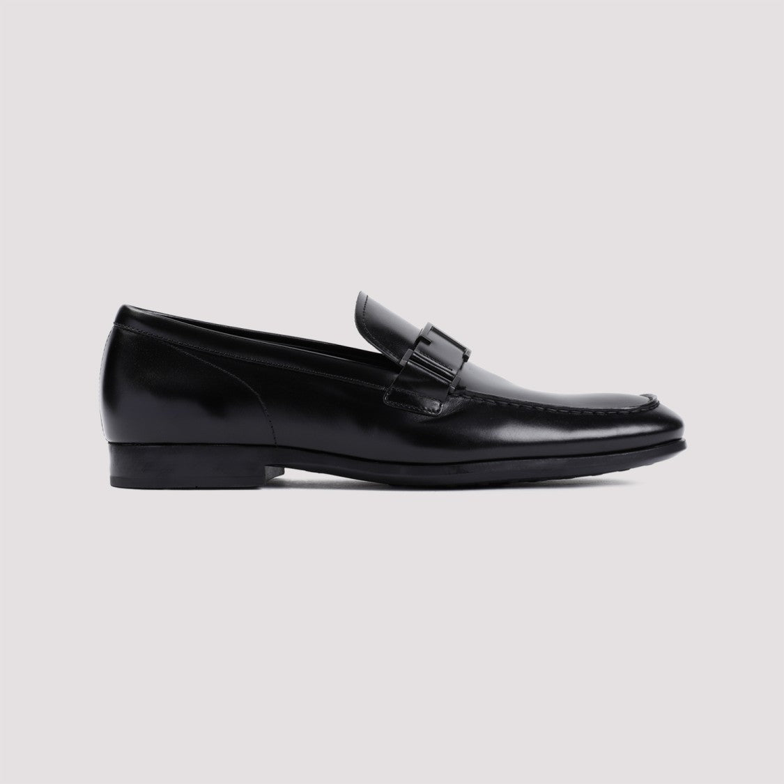 Tod's Black Polished Leather Loafers