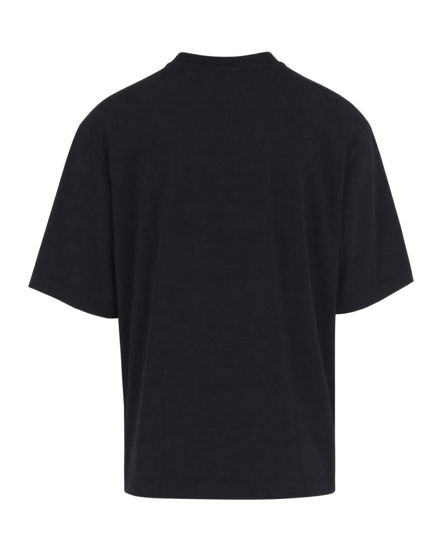 Off-White Black Cotton Arrows Embroidered T-Shirt